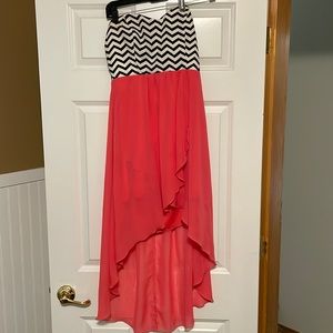 Super cute strapless hi-lo dress